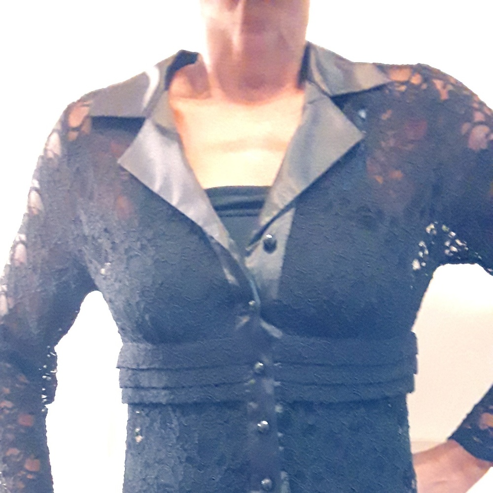 Susan Graver Black Lace Jacket